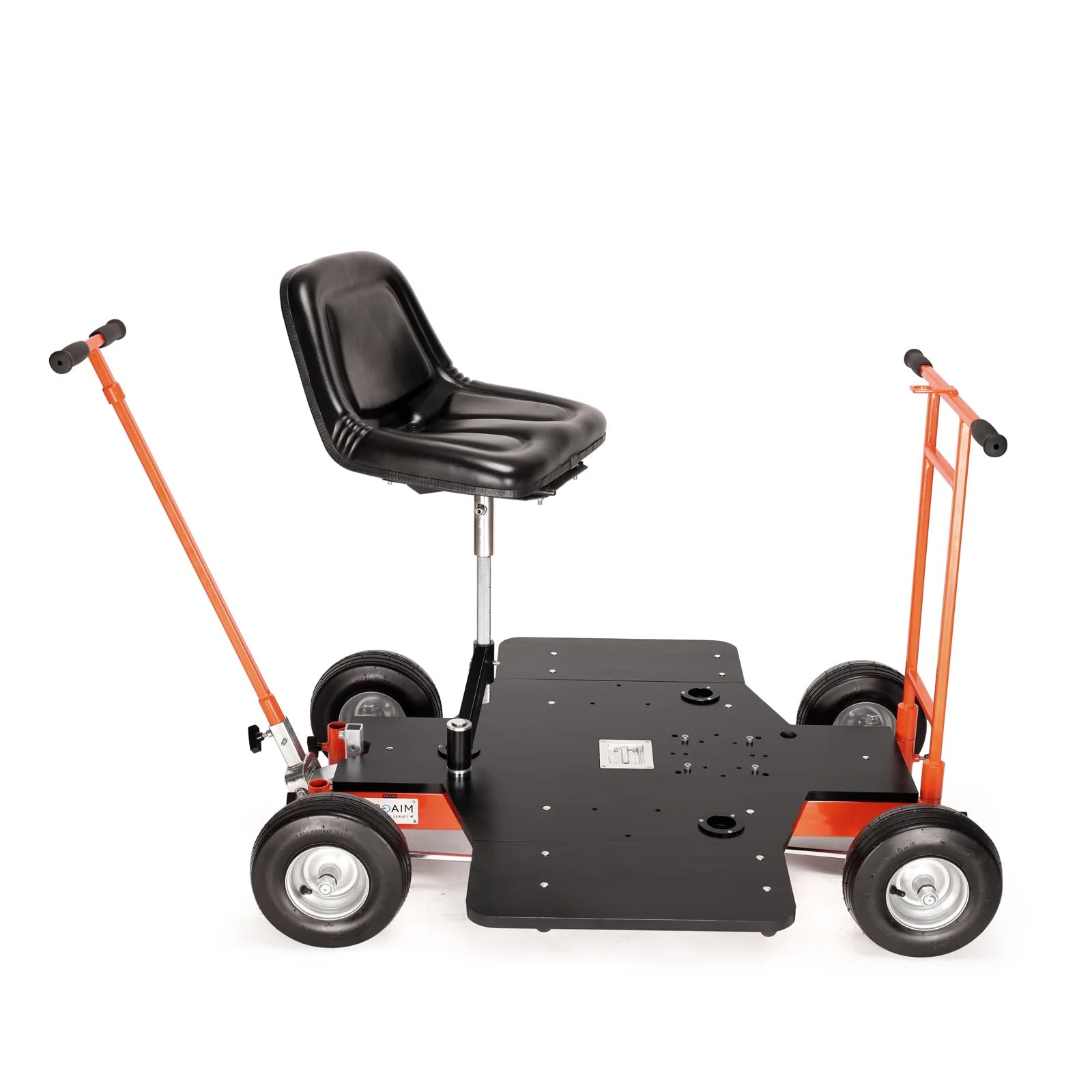 PROAIM Quad-4 Pro Camera Platform Doorway Dolly. Includes Adjustable Operator Seat, Side Boards, Non-Slip Wooden Platform & Steering Push/Pull Bar.