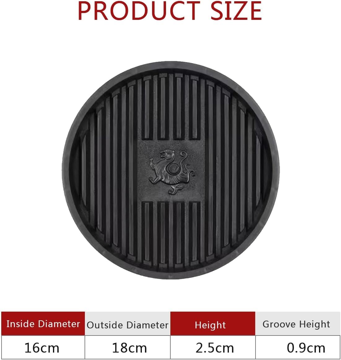 Gosknor Plunger Tray, 7.09 Inch Plunger Mat Round Toilet Plunger Holder Only Plunger Air Drying Mat Catches Drips Plunger Storage Caddy For Bathroom Accessories - View #3