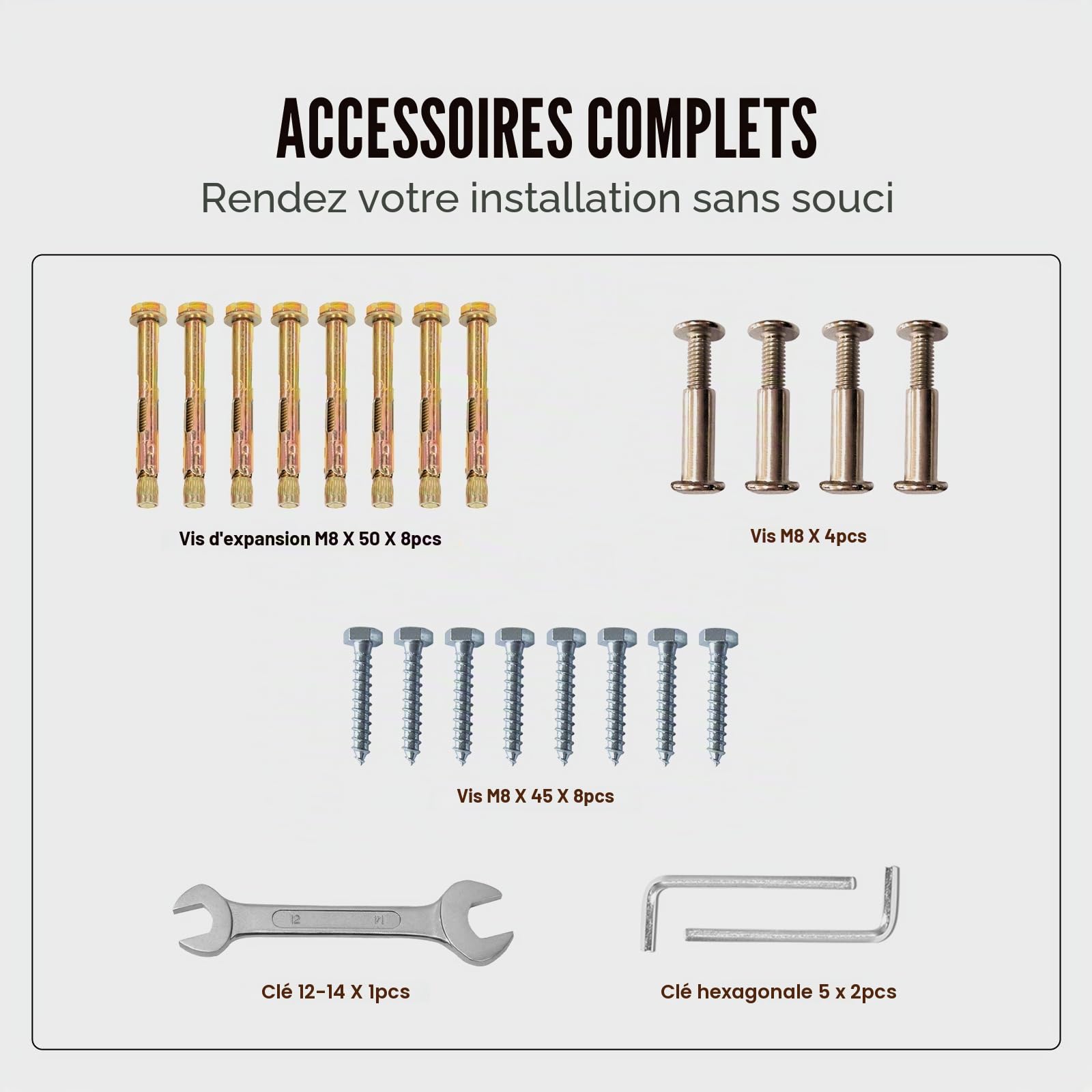 Happybuy Rampe d’escalier Main courante de Transition pour 3 marches noir