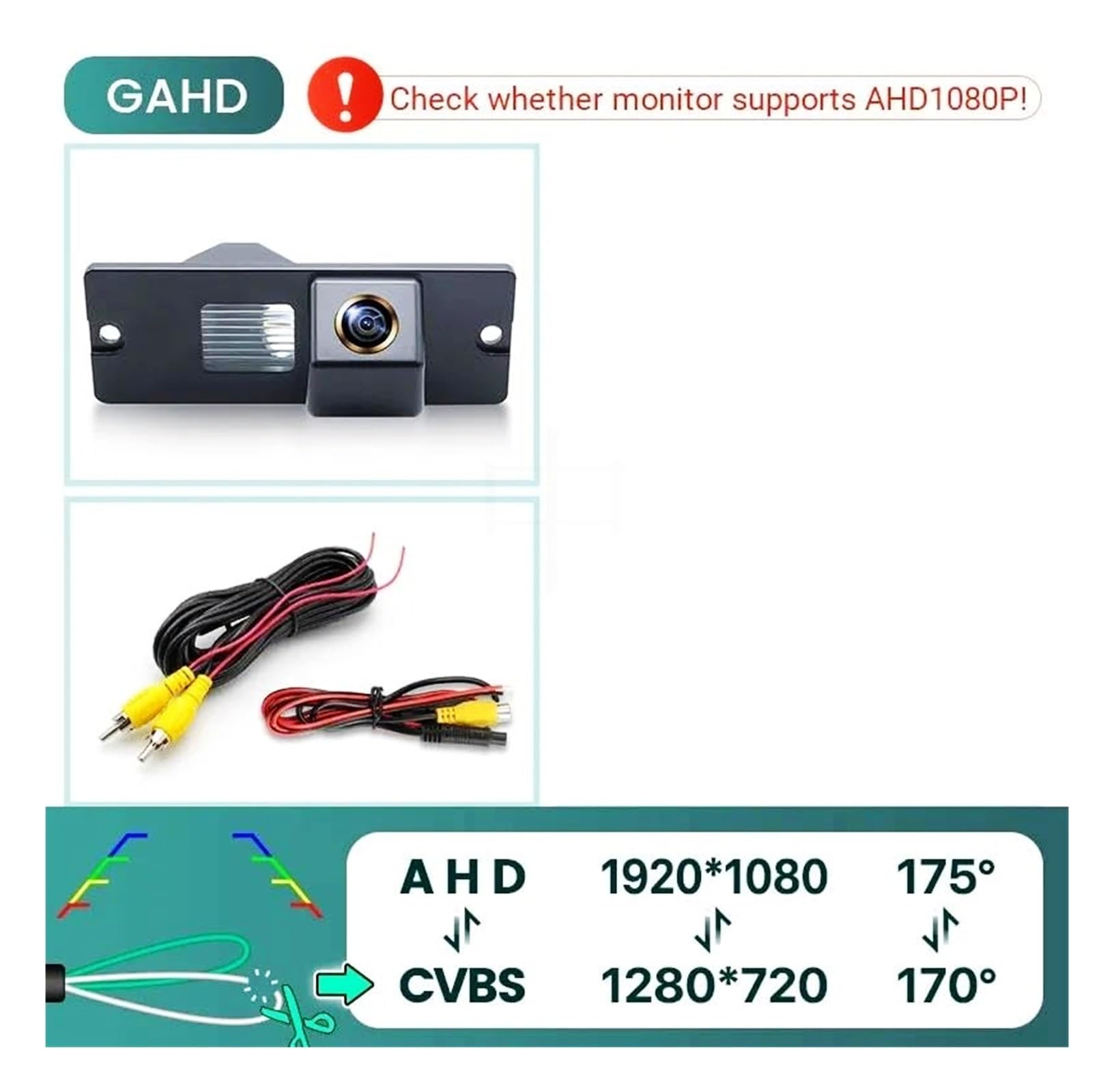 Per Mitsubishi Per Pajero 4 2006-2017 Telecamera per parcheggio retromarcia AHD a visione notturna 170° HD 1080P pin Telecamera Retromarcia Auto