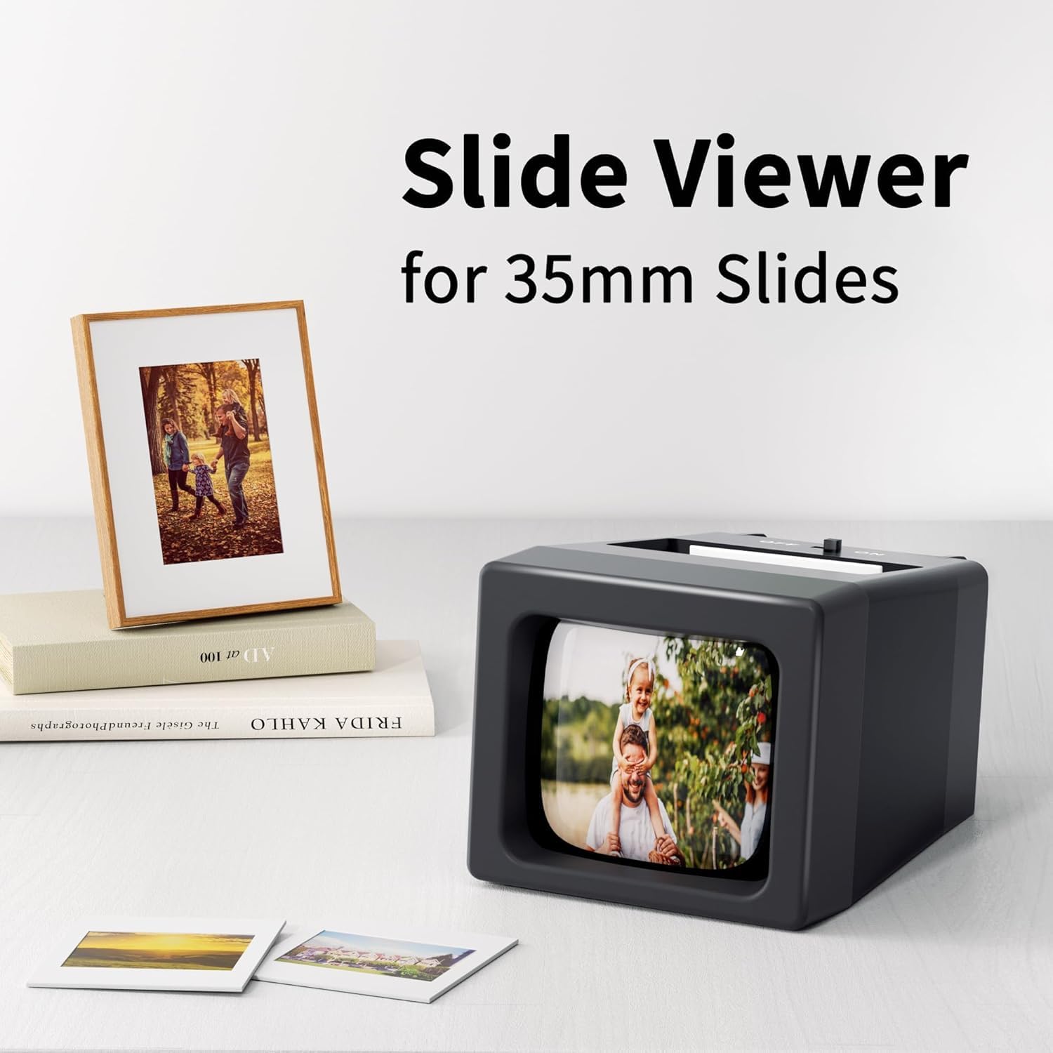 35mm Slide Viewer & Projector, 2X Magnification and LED Lighted Illuminated Viewing Slide Projector for Old Slides (2AAA Batteries included) — view 4