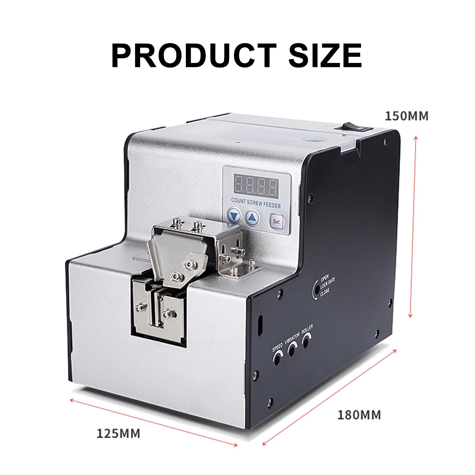 Alimentador De Tornillos EléCtrico, MáQuina De OrganizacióN De Tornillos, Equipo De AlimentacióN AutomáTica De Tornillos con Riel De Capacidad De 500 CC, para ProduccióN Industrial