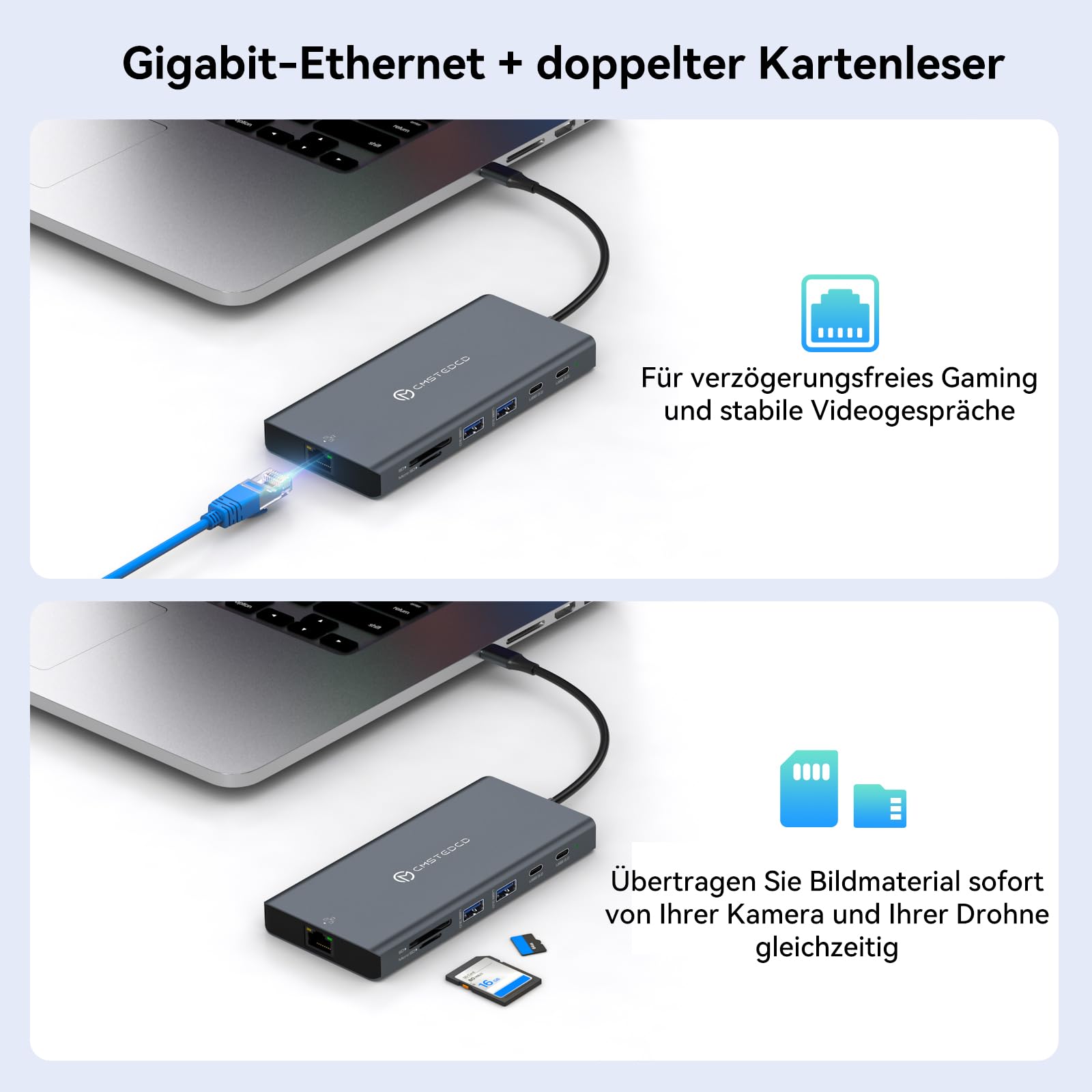 Stacja Dokująca 12 w 1 Stacja Dokująca 3 Monitory 3 HDMI