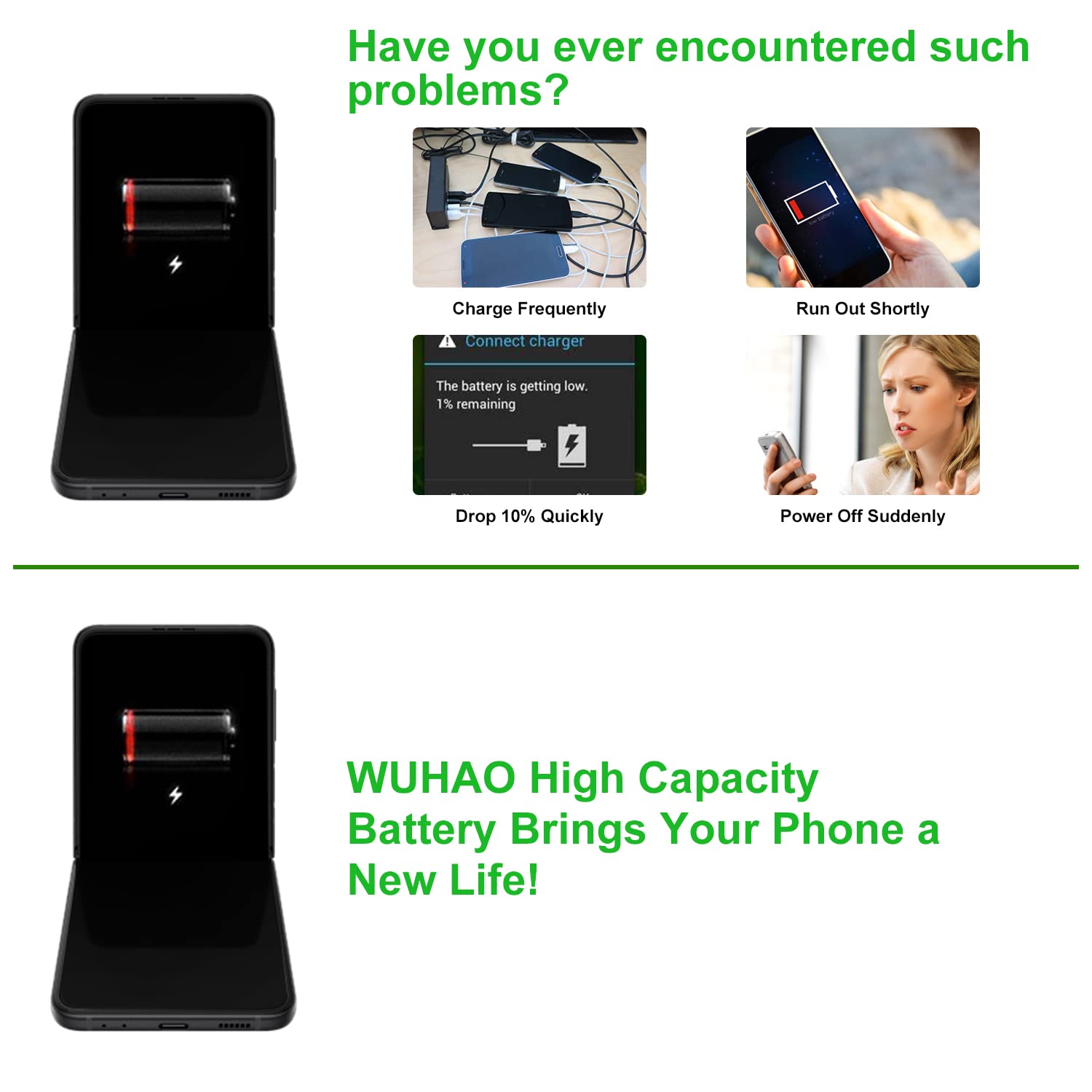 Amazon.com: WUHAO for Samsung Galaxy Z Flip 3 5G Replacement