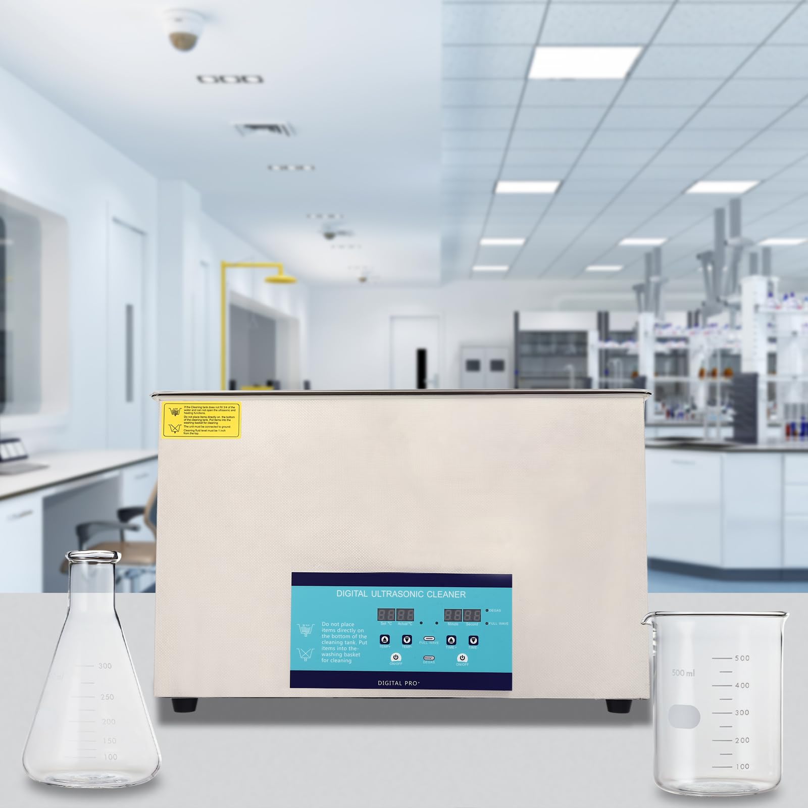 30L Edelstahl Ultraschallreinigungsgerät 600W Ultraschallreiniger 3 Reinigungsmodi (40/28KHZ und Entgasungsmodus) Ultraschall Reinigungsgerät mit Innenkorb, Heizung und Timer für Schmuck, Brillen