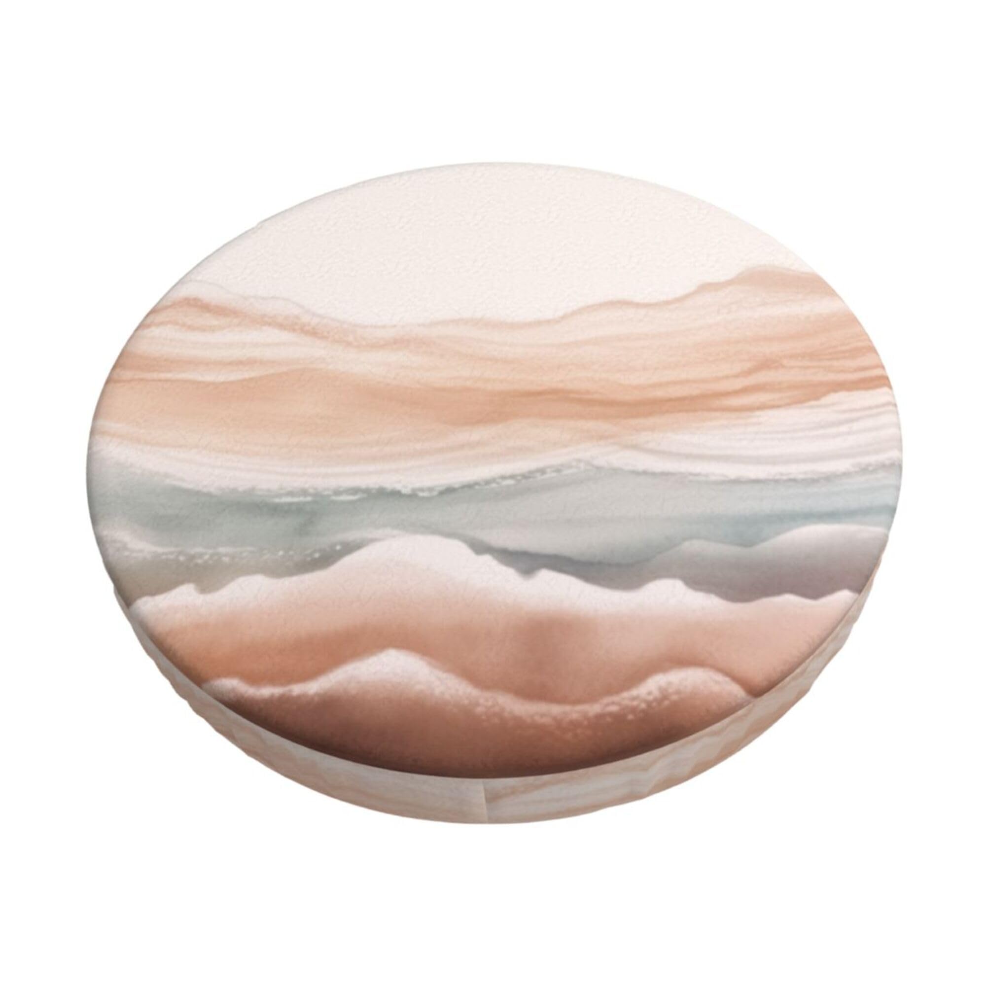 Velvet Round Stool Covers, 3 Layers Round Stool Cushion Slipcover with Thin Pad, Abstract Natural Round Chair Covers Anti-Wrinkle Bar Stool Slipcovers for 12-14" Round Barstool