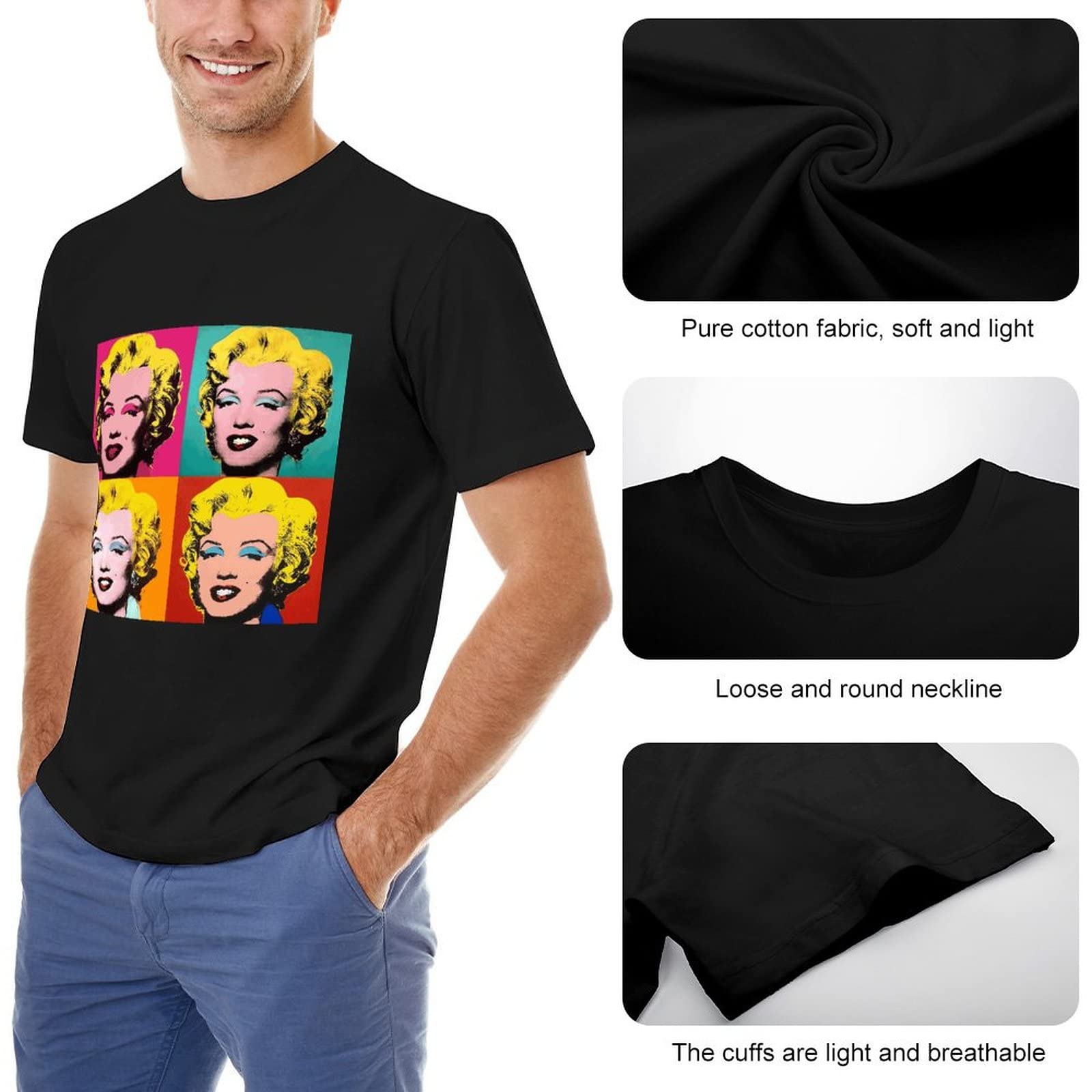 Amazon.co.jp: メンズ Tシャツ アンディ・ウォーホル マリリン 