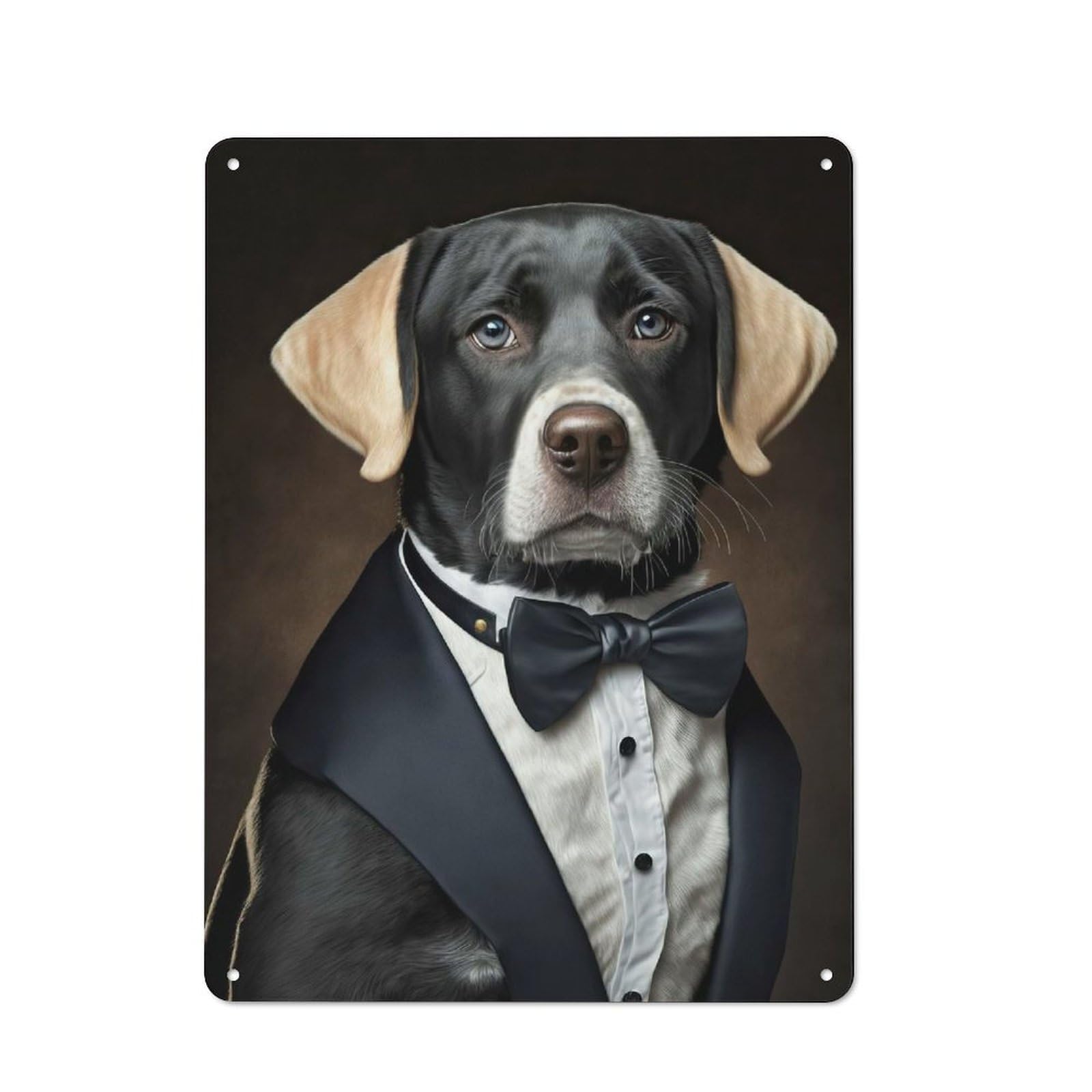 Junmoney Well Dressed Labrador Dog For Garden Room Or Summerhouse, Vintage Tin Sign 40X30cm, For Display In Garden Rooms And Summerhouses