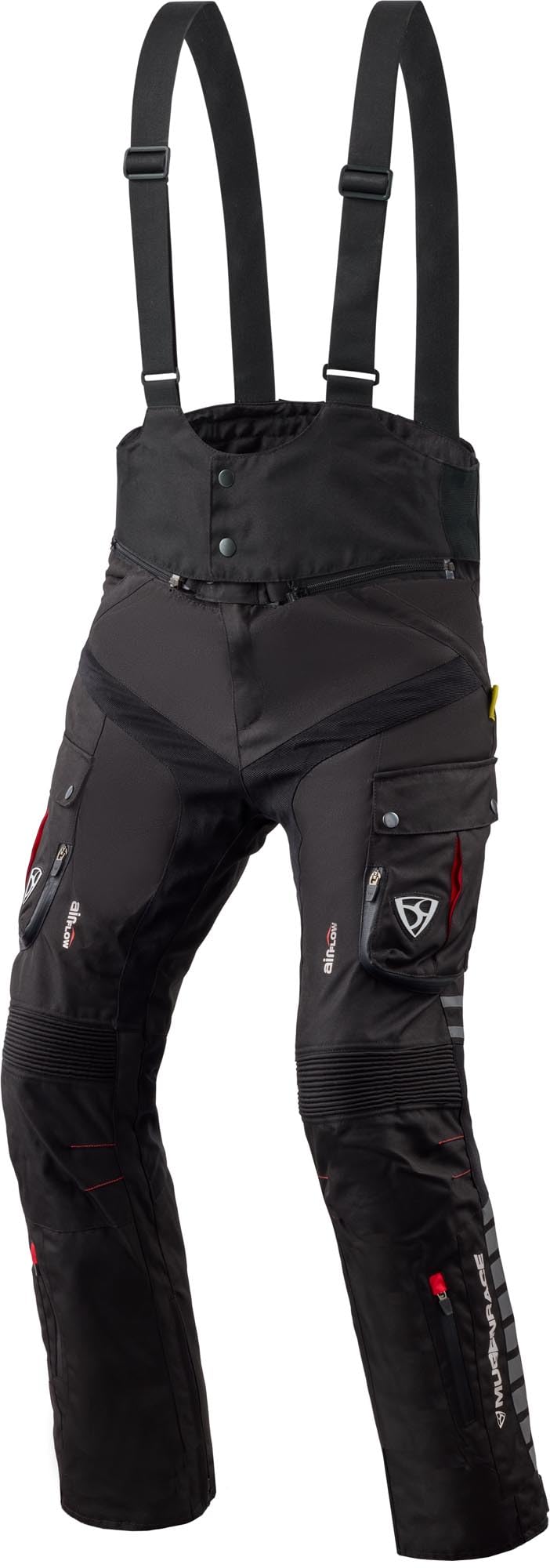 Viaggiare wodoodporne motocyklowe spodnie tekstylne, czarny, 3XL