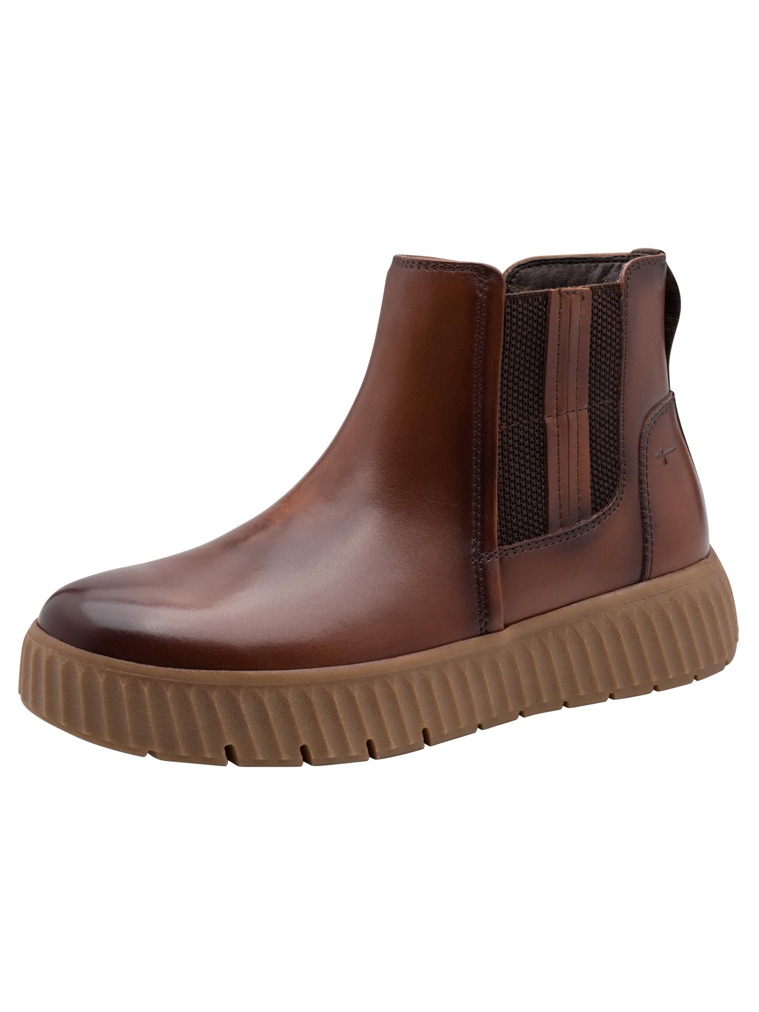 Tamaris Comfort Women’s Leather Ankle Boots with Zip, Cognac Nappa, 3,5 UK