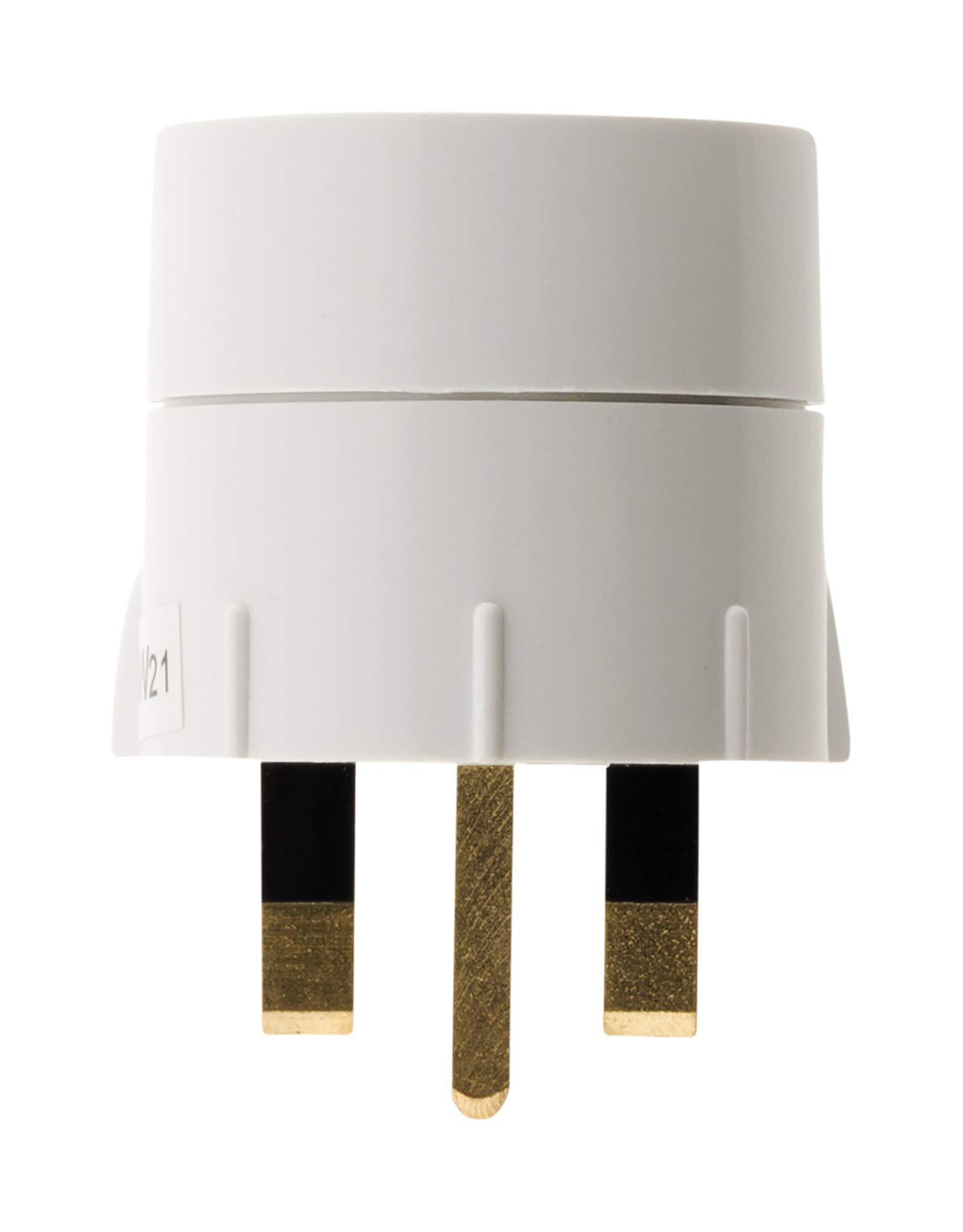 Zenitech - Adapter Podróżny UK do FR - Plastik - Certyfikat CE, Wtyk UK Męski do Gniazda FR Żeńskiego - Idealny dla Podróżujących - Łatwy w Użyciu - Wygodny - Biały