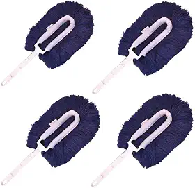 Kit 4 Espanador Eletrostático Azul Bralímpia com Cabo
