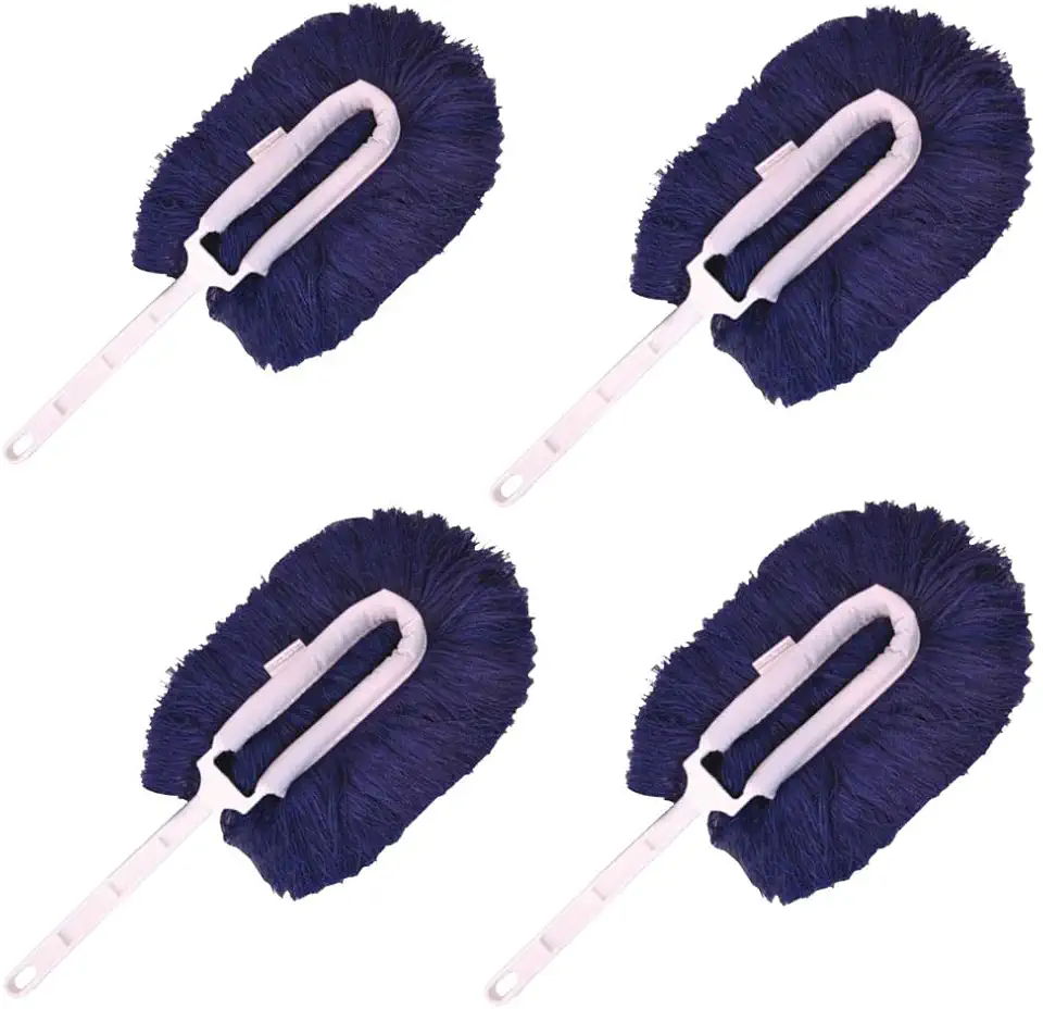 Kit 4 Espanador Eletrostático Azul Bralímpia com Cabo