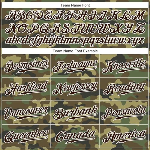 Personalizada Camiseta de Béisbol Camuflaje para Mujeres, Hombres y Jóvenes con Nombre, Número y Logo Impresos, Uniforme Deportivo de Softbol y Béisbol miniatura 4