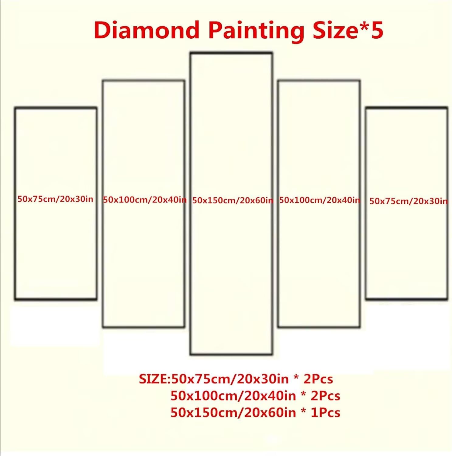 Diamentowe malowanie dzieci 5 sztuk las paw malowanie diamentowe ścieg krzyżykowy kompletny zestaw, początkujący zestaw diamentów, DIY DIY rzemiosło dla dorosłych, dekoracja domu 250x150cm q-504
