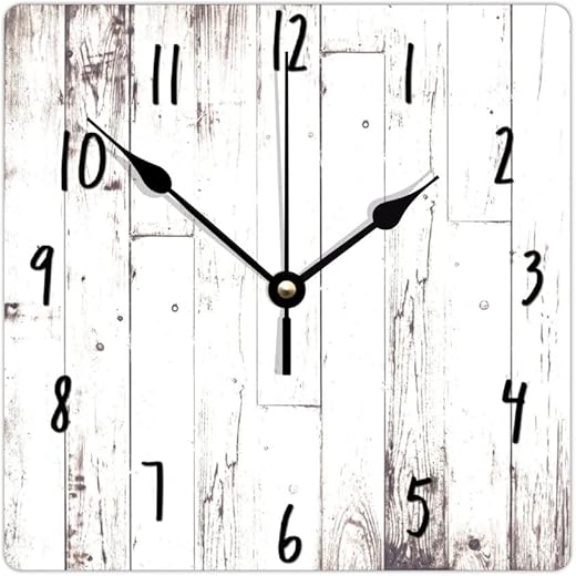 ArogGeld Chic White Wood Clock