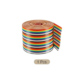 リボンカラーケーブル　40芯　50ｍ　サイズAWG-28　10ｍ単位で切売します ribbon_0-14sq_10c_001_800t.jpg