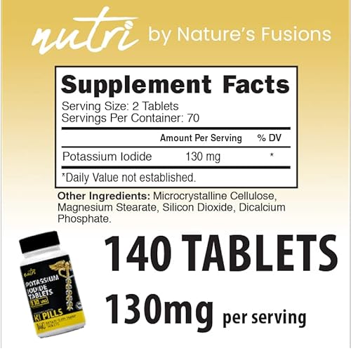 Potassium Iodide Radiation Tablets 130 Mg (5 Pack) - (700 Tablets) Exp 10/2032 - Potassium Iodine Tablets For Radiation Ki Pills - Potassium Iodine Pills Yodo Naciente, Anti Nuclear Fallout Pills #TOP7