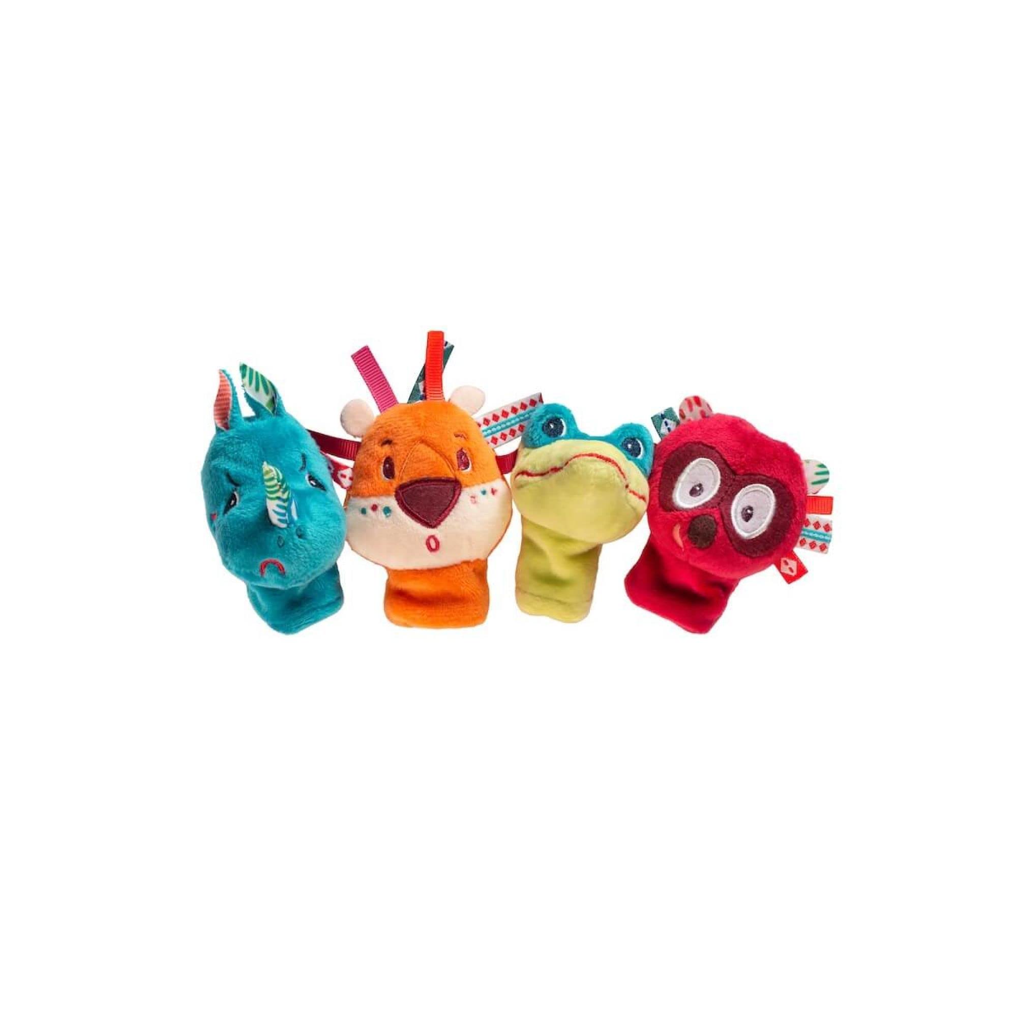 LILLIPUTIENS, Jungle Finger Puppet Set, 4 Exotic Animals for Shows, Interactive Sensory Toy for Babies - Image 2