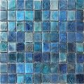 HOMETITUTE 10PCS 12x12 Inch Blue Mosaic Glass Look Peel and Stick Floor Tiles Removable Self Adhesive Vinyl Flooring Stickers for Bathroom Kitchen Laundry Room Decor