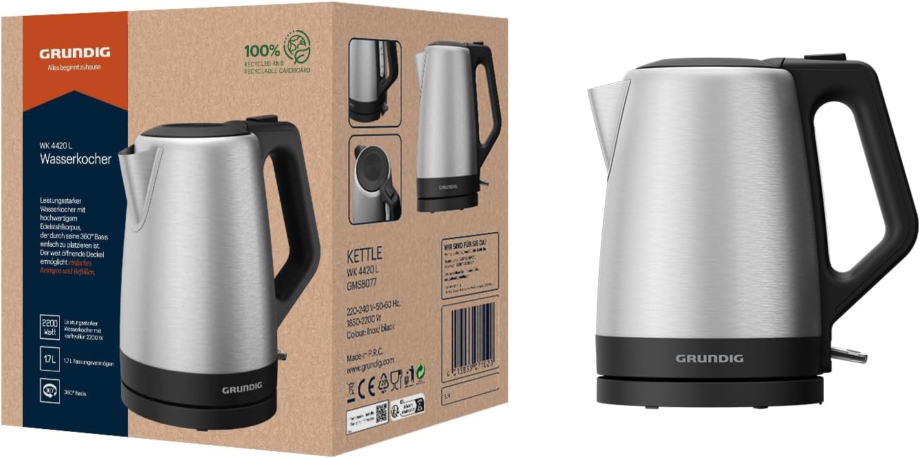 Grundig WK 4420 L vízforraló elölnézet