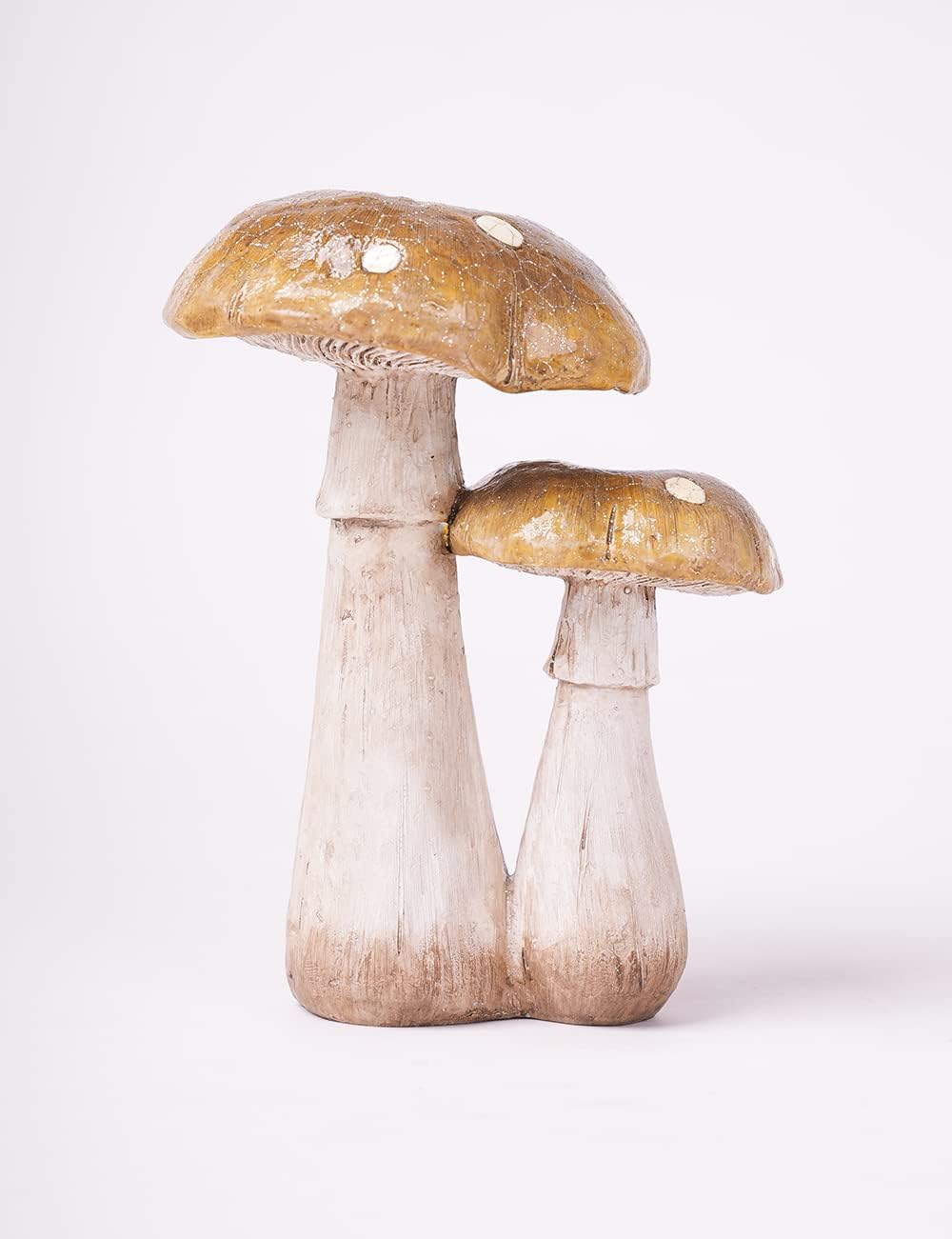 SEINHIJO 3Pcs Mushroom Statue Sculpture Fairy Figurine Garden Decor Gift for Home Outdoor Patio Yard Art Polyresin 7.1 Inch