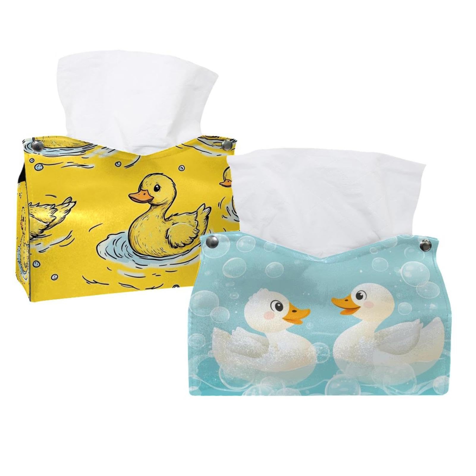 Lot de 2 boîtes à mouchoirs motif canard boîtes à serviettes hôtel restaurant