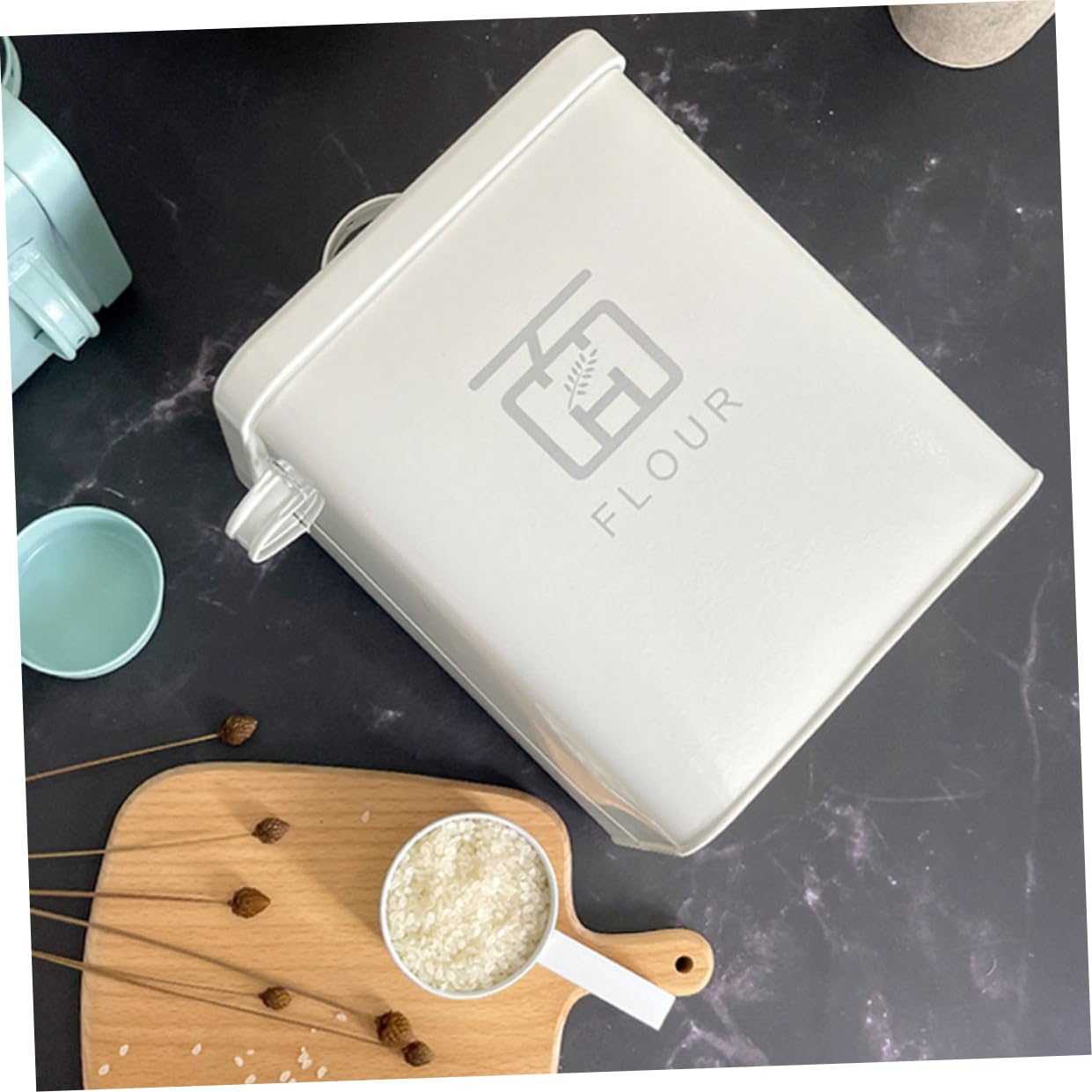 Cabilock Caja Cubo De Harina Recipientes Herméticos Para Alimentos Contenedores De Alimentos Dispensador De Alimentos Suministro De Cocina Productos Domésticos Planchar Arroz