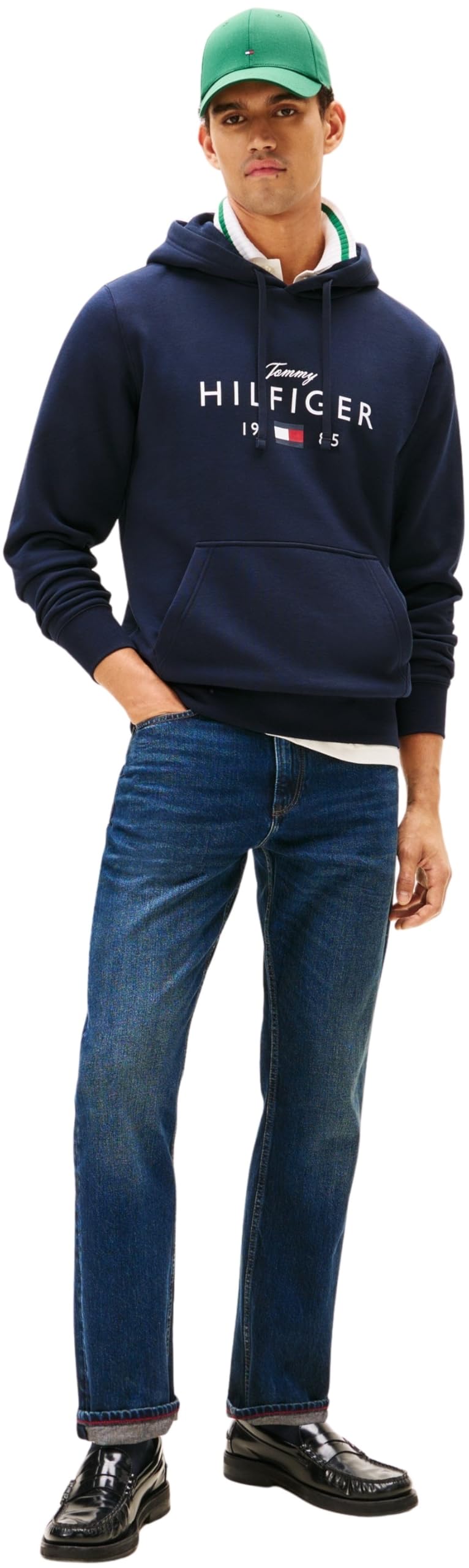 Tommy Hilfiger Brand Love Big Hilfiger Hoodie Mw0mw41427 Sudadera con Capucha Hombre (Pack de 1)