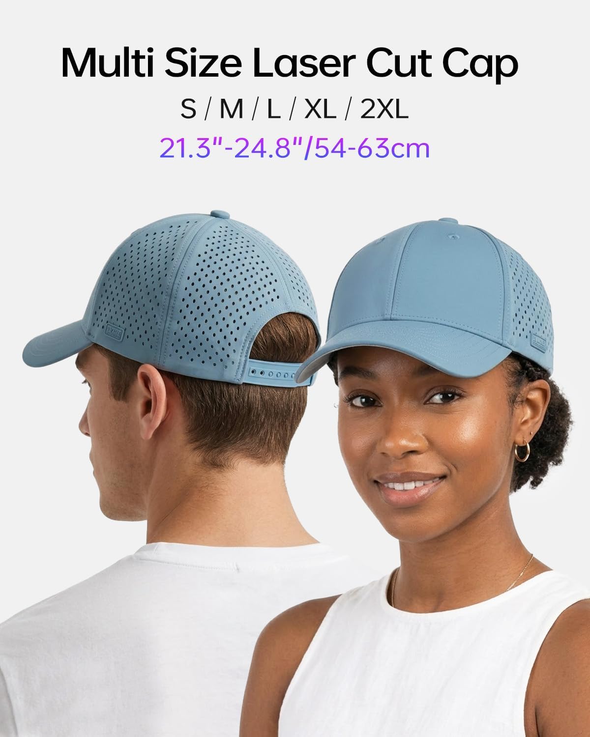 Zylioo Oversize XXL Baseball Mesh Cap,Extra Large Laser Cut Cap,L M S Trucker Hat,Quick Dry Summer Cooling Golf Cap