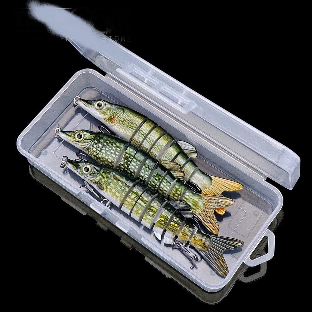 3/5 sztuk realistyczne zestawy woblerów szczupakowych 12.5cm 18g 8-segmentowe łączone sztuczna przynęta na sprzęt wędkarski szczupak tonące przynęty