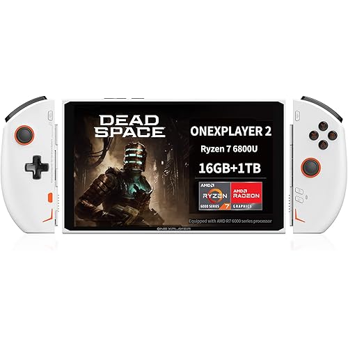 XAMMUE OneXPlayer 2 [AMD Ryzen 7 6800U] 8.4 Inches 5 in 1 Handheld PC Video Game Console One X Player 2 Portable Win 11 Home OS Laptop 2560x1600 Mini Pocket Tablet PC (White, AMD R7 6800U-16GB+1TB)