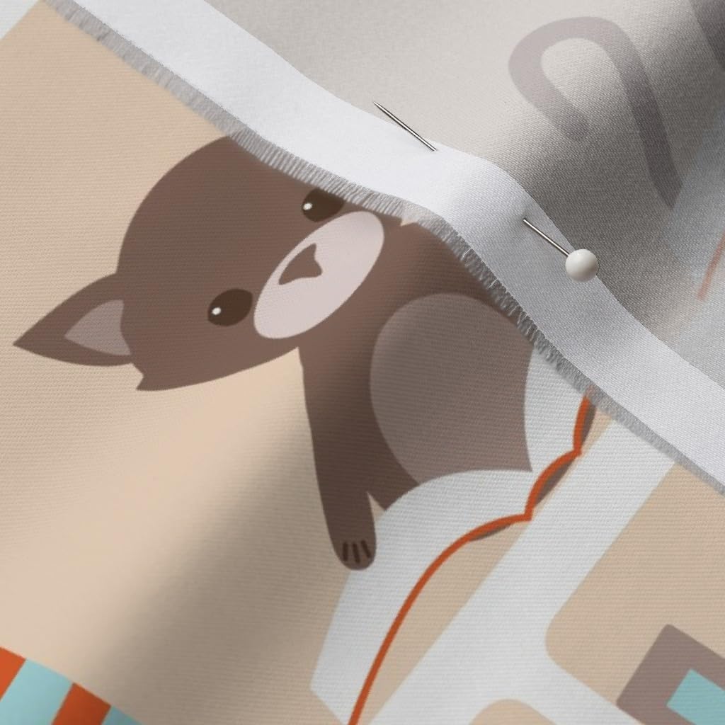 Spoonflower Fabric - Library Cats Cat Books Kitten Book Librarian Reading Kids Animals Printed on Organic Cotton Sateen Fabric by The Yard - Sewing Quilting Apparel Home Decor