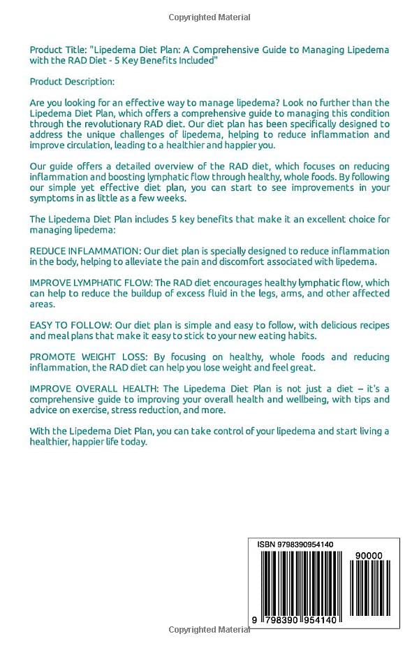Miniatura 2 de Say Goodbye To Lipedema With The RAD Diet Book An Effective Dietary Approach to Combat Lipedema Understanding and Implementing the RAD (Reduce,