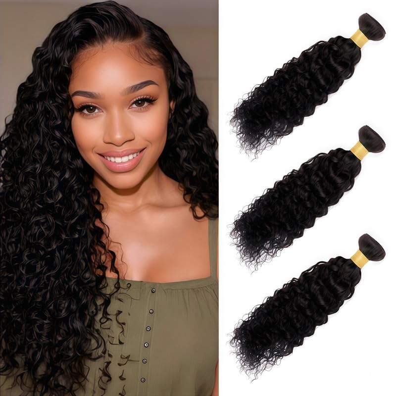Human Hair Bundles Jerry Curly Bundles 16 18 20 inch Brazilian Virgin 3 Bundles Quick Weave Curly Bundles Human Hair Extensions 300g Color 1B