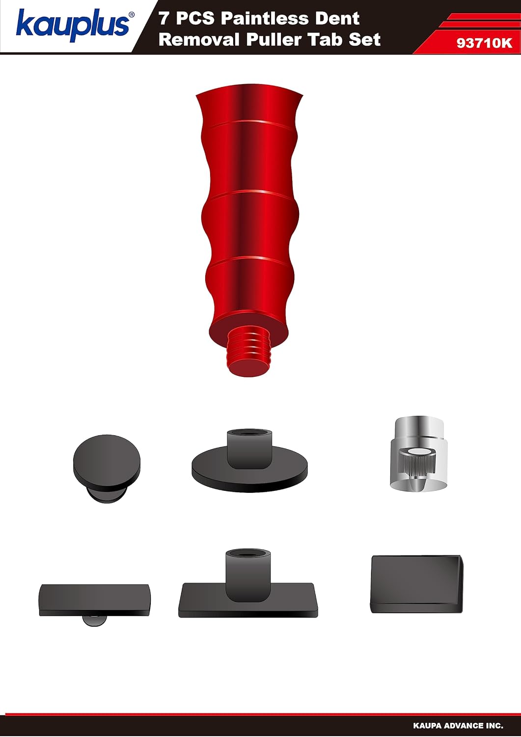 7PCS Slide Hammer Dent Puller & Tab Kits Set, Auto Body Dent Removal Cold Glue Tab Kits