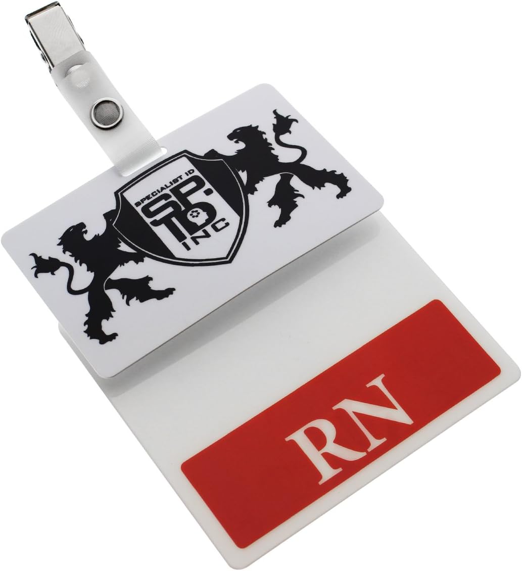 Bulk 100 Pack - Dual Strap ID Badge Clips with Two Reinforced Straps - Perfect for Badge Buddies - Holds Two Identification Cards and Clips to Pocket or Scrubs by Specialist ID