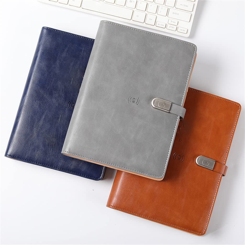 Bloc de Notas de Carga inalámbrica multifunción USB Set de Regalos de Negocios de Carga de Cuaderno de Carga (Color : B, Size : 23.3x17cm)