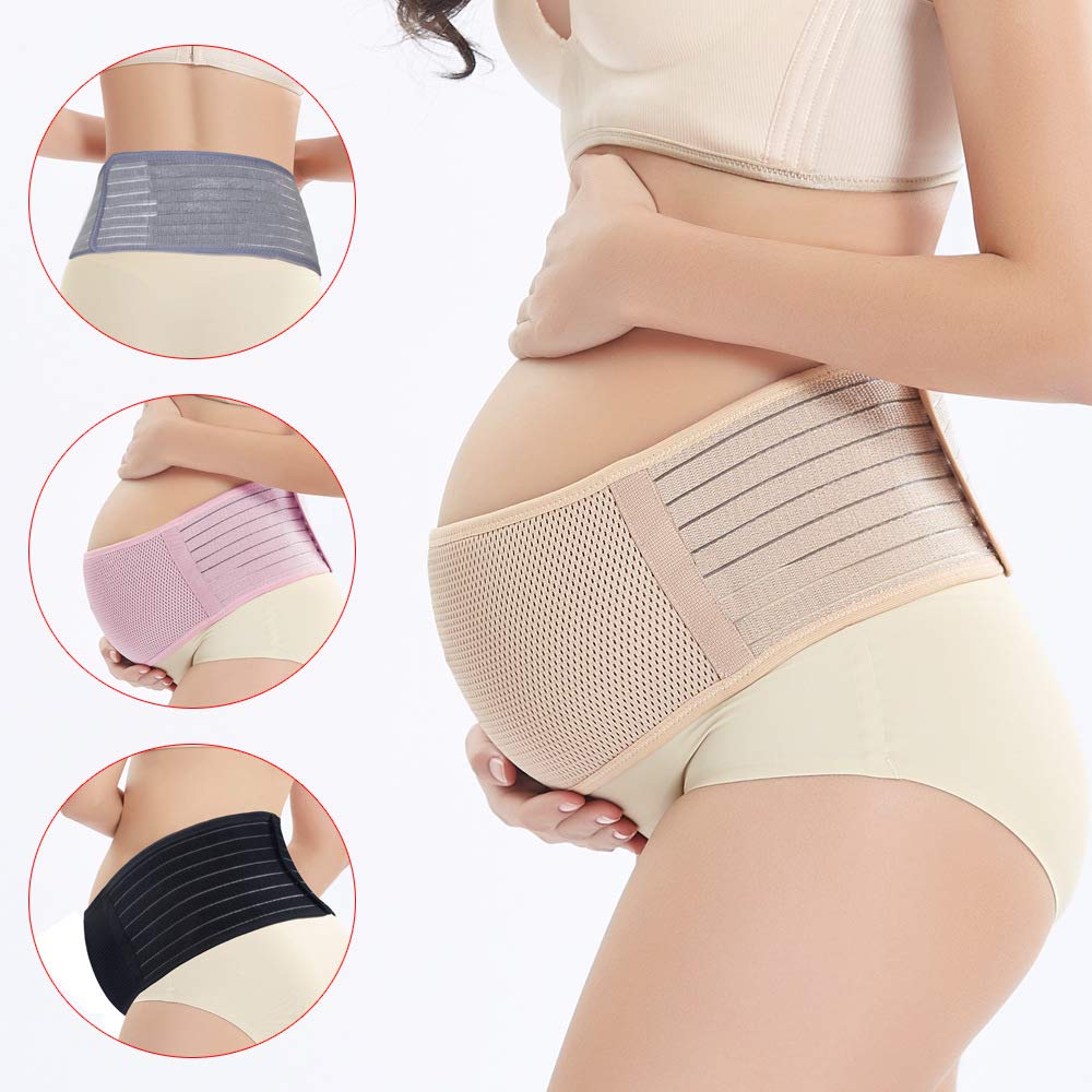 n Premium Gravidanza Fasciatura prenatale Fascia addominale Cintura di sostegno per la schiena Cintura dopo il parto Cintura per donne incinte per supporto addominale (Color : Rosa, Size : L) (Rosa L)