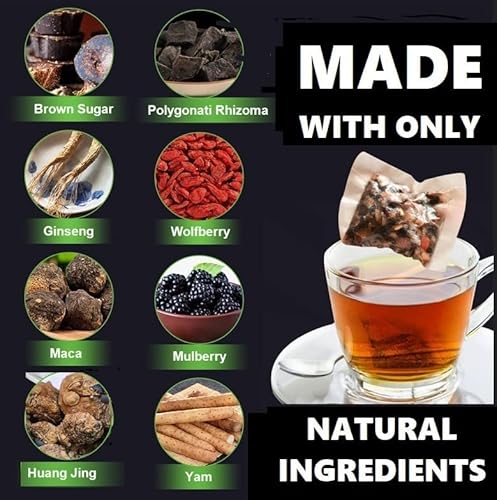 Men’s Maca Herbal Tea - 100% Natural Ingredients - Boosts Energy And Fights Fatigue - Supports Immune System And Digestion - Promotes Healthy Cells #TOP3