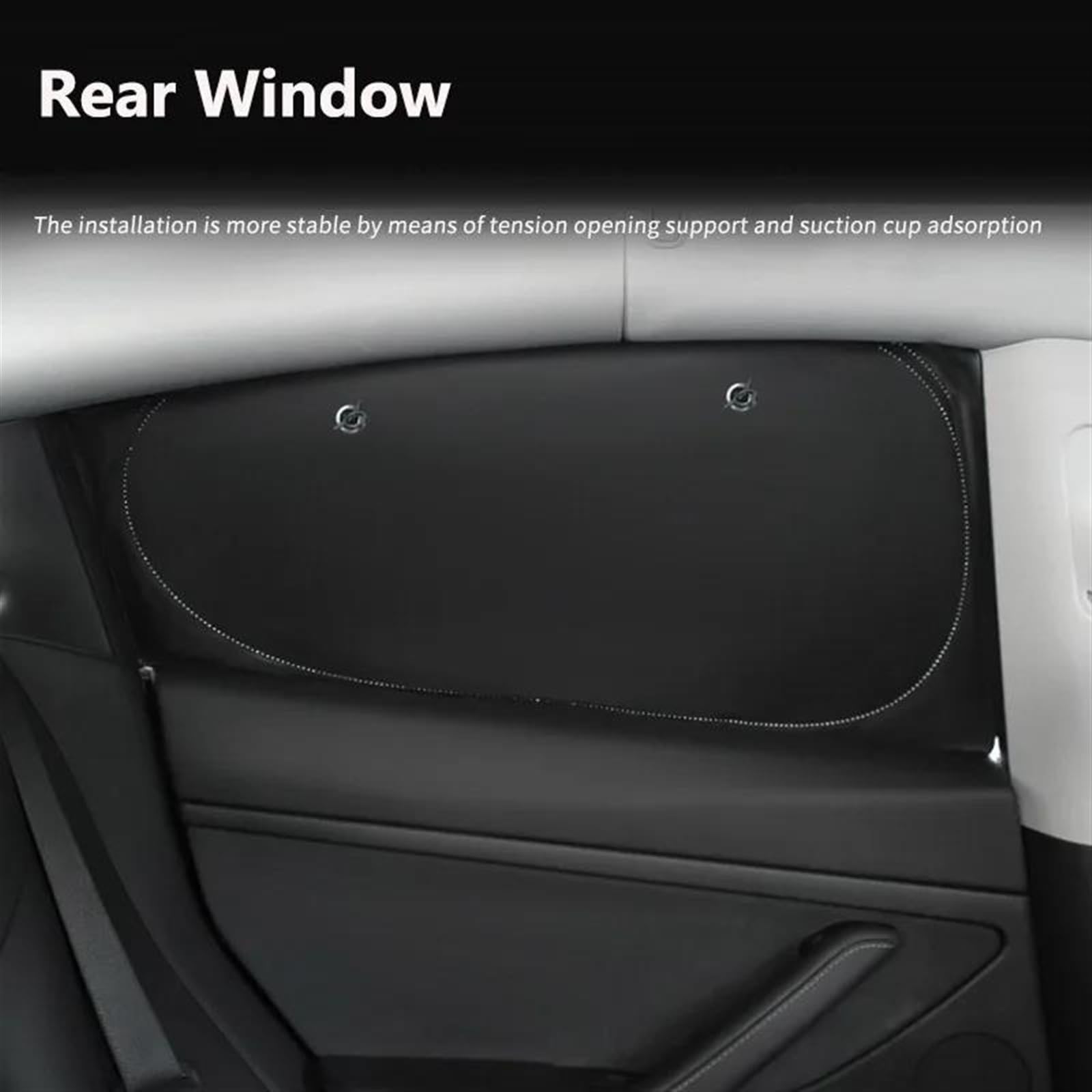 Coche Delantera Parasol Parasol para Ventana Lateral De Coche para Tesla para Model Y 2024 con Ventosas Parabrisas Delantero Trasero Sin Marco(6PCS)