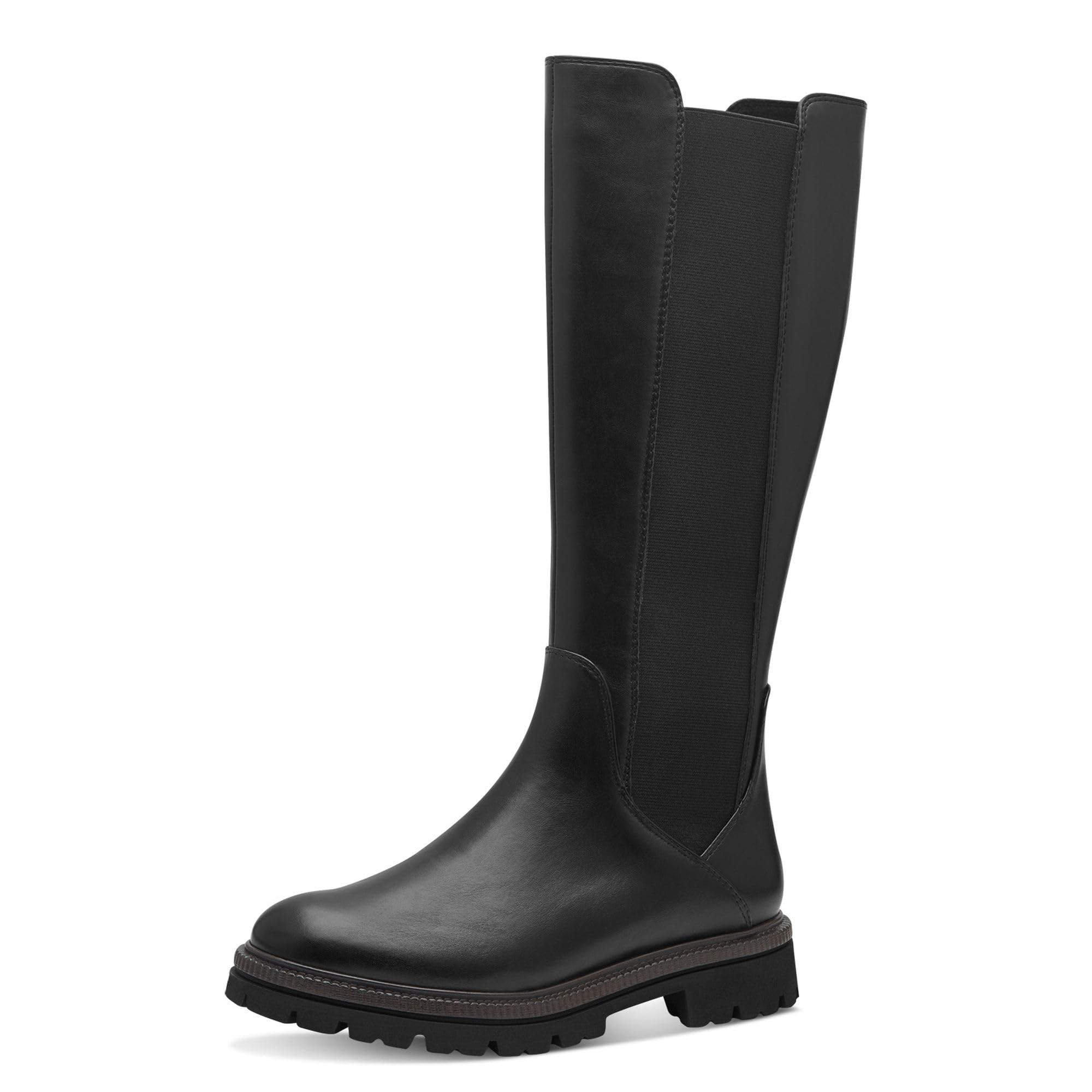 MARCO TOZZI Damen Hohe Stiefel ohne Absatz Vegan Flach