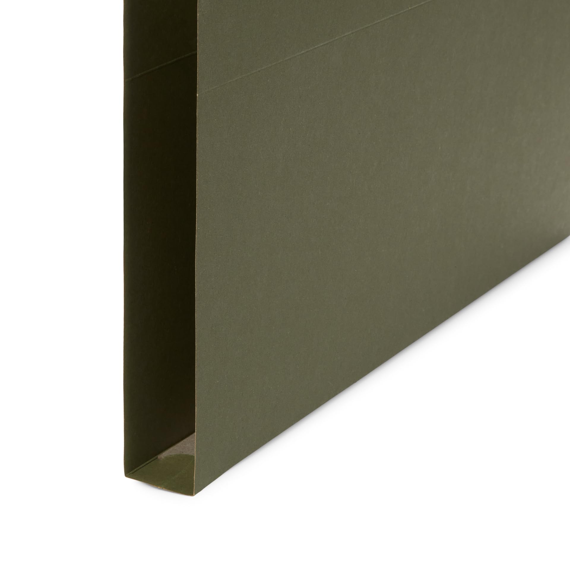 Blue Summit Supplies 25 Legal Hanging File Folders, Legal Size, 1" Expansion, Includes 1/5 Cut Tab Inserts, Standard Green, Expanding Hanging Files with Extra Capacity, 25 Pack