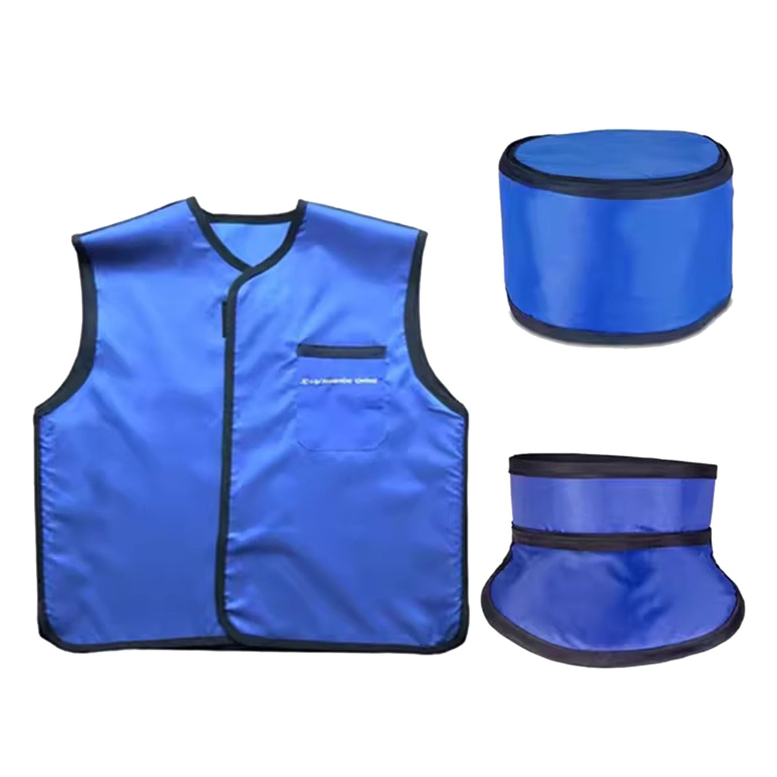 Delantal de Plomo Juego de 3 Piezas de Delantal de Plomo Para Rayos X, Chaleco de Plomo Con Tapa de Plomo Con Protección Para El Cuello de Tiroides, Para Laboratorios de Hospitales Radiógrafos(0.5mmPb