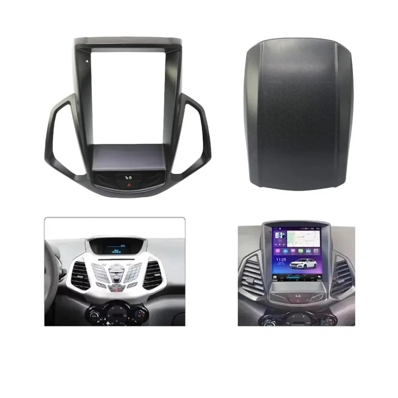 Mascherina Autoradio Cornice Stereo per Ford per ECOSPORT 13-16 9.7 Pollici 24.638 Centimetri 2 DIN Auto Radio Fasce Multimedia Lettore Video Pannello Navigazione Rivestimento