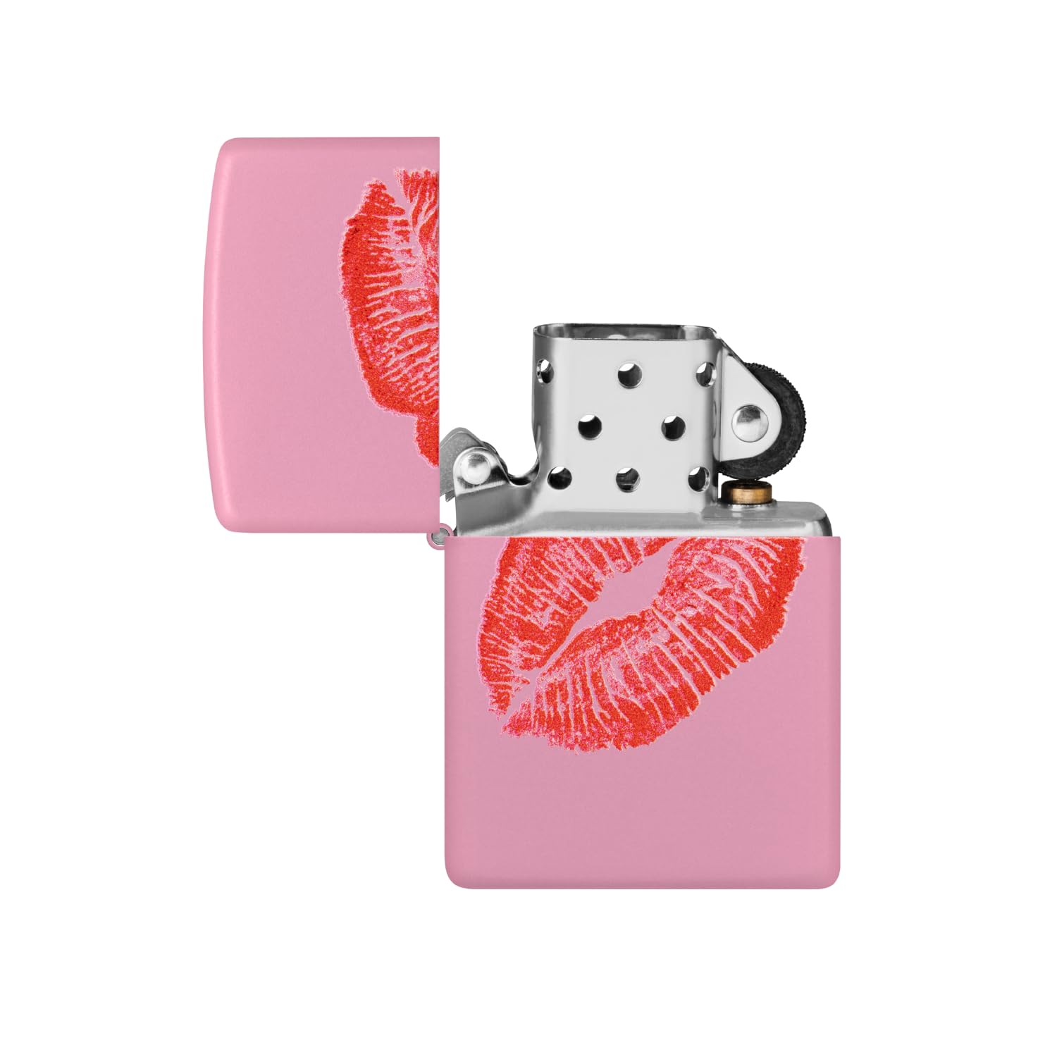 Zippo Smooches Design Pink Matte Windproof Pocket Lighter, Without 