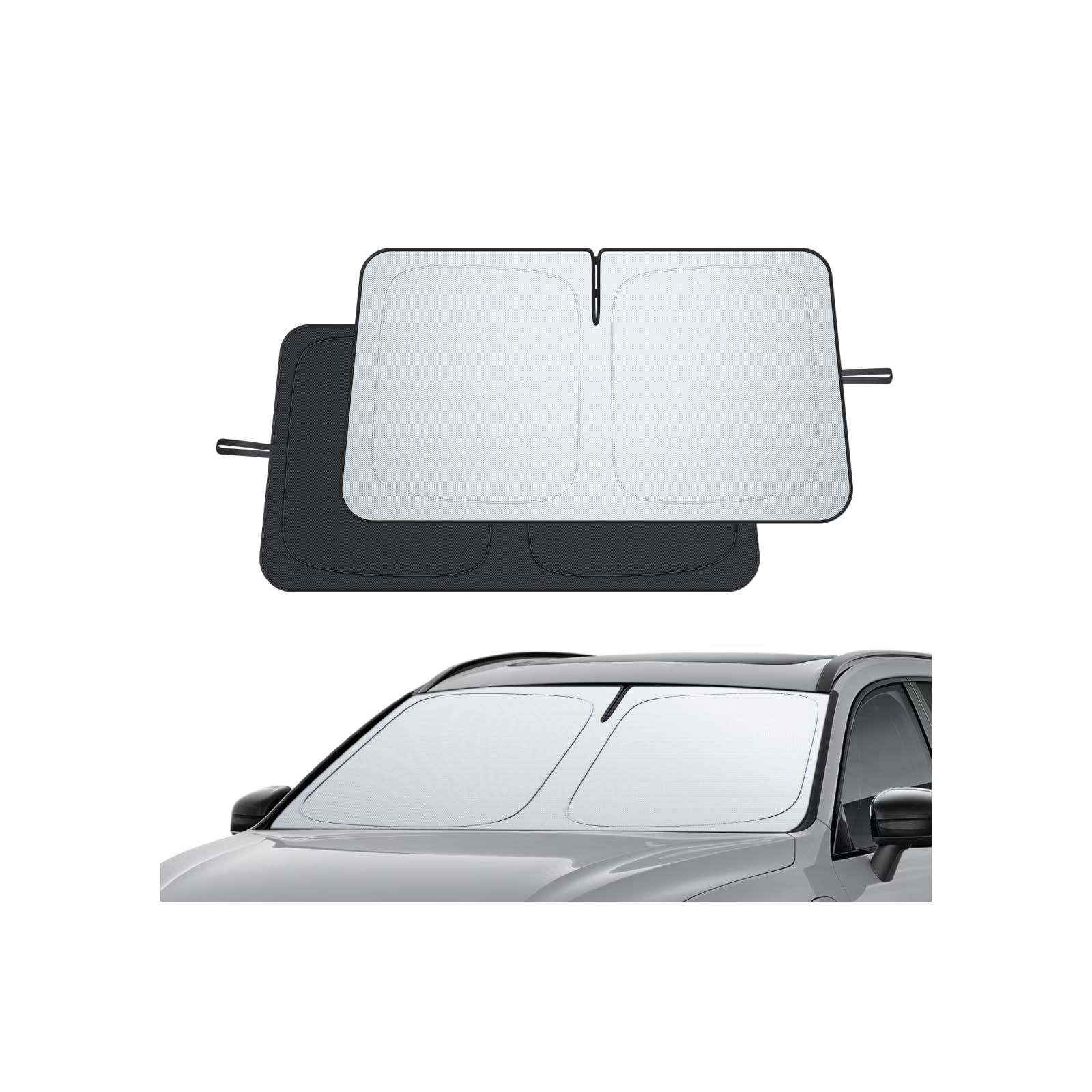 ECOZEN Parasole per parabrezza Anteriore Volvo XC40 C40 Recharge EX40 2018-2026 Parasole pieghevole su misura, tessuto ispessito, Protettore Contro i Raggi UV Protezione Anteriore Auto XC40 Accessori