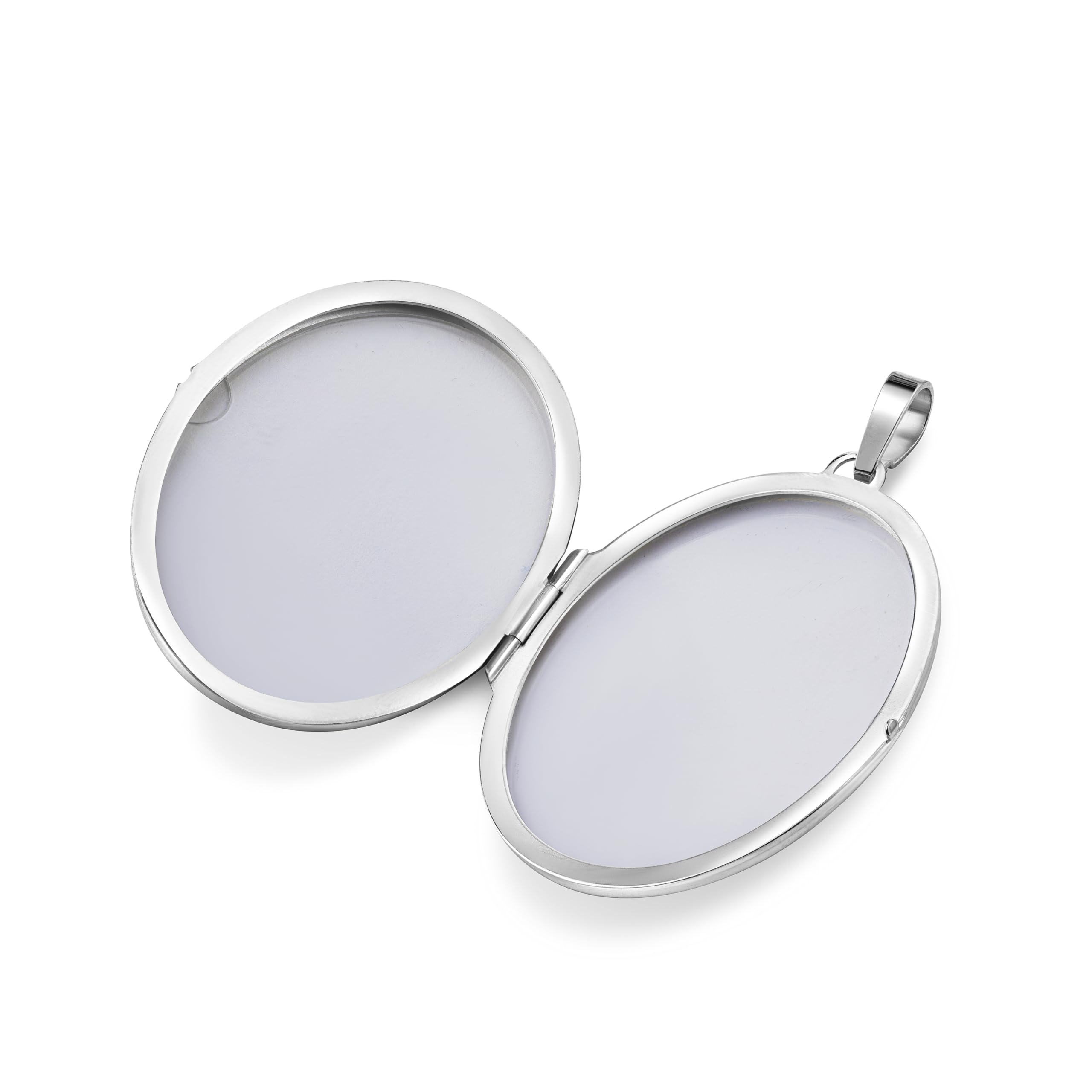Bicolor Medaillon zum Öffnen für Bilder 925 Silber Bicolor Foto Amulett für Damen mit Kette oder ohne Kette wählbar + Schmuck-Etui