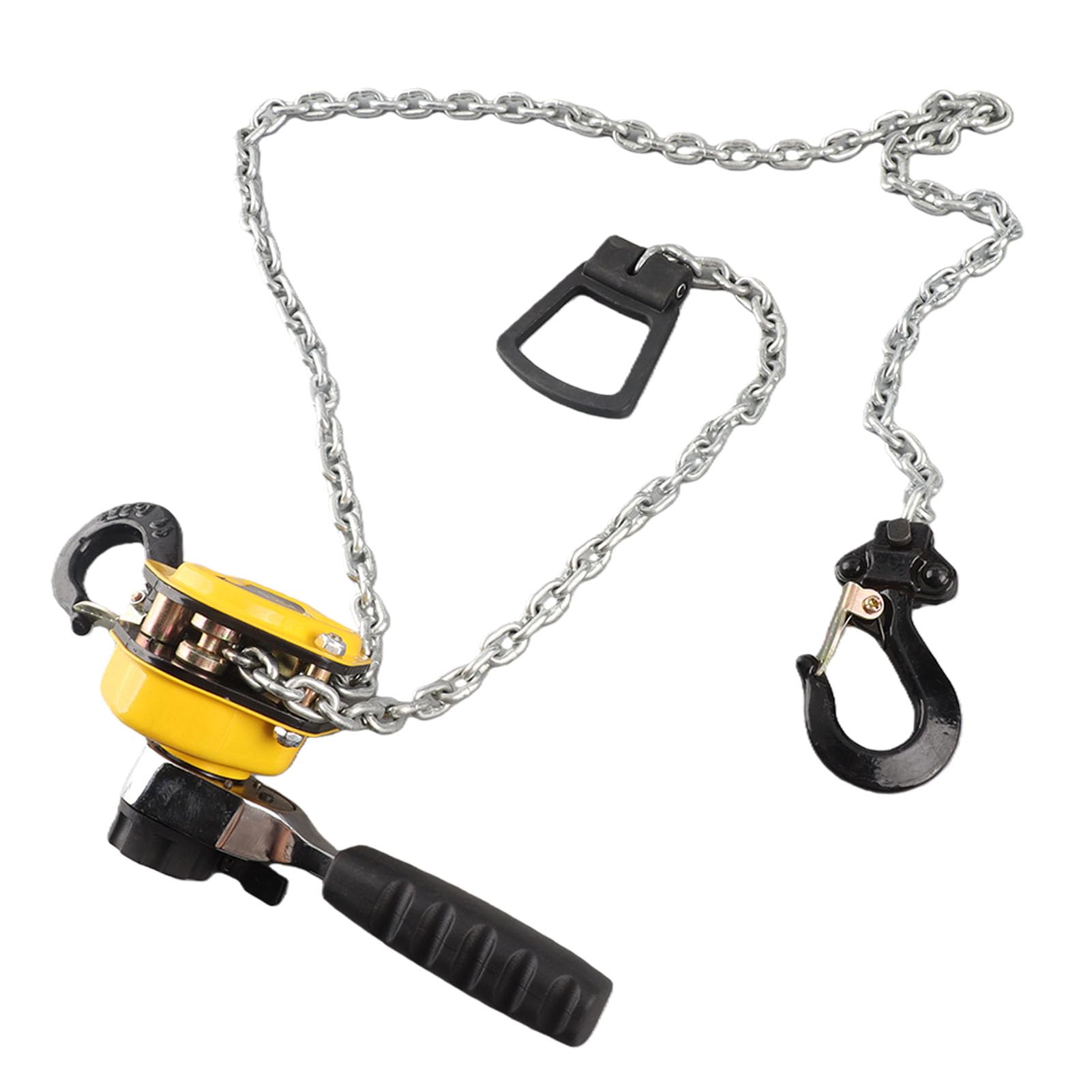 Generic Paranco a Leva Portatile Mini Cricchetto di Sollevamento da 250 Kg per Garage Edili Catena da 1,5 M