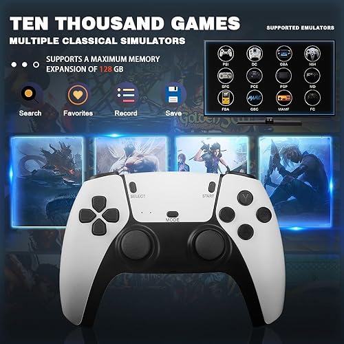 Miniatura 3 de Saker - Consola de juegos retro 2025, sistema de juegos de TV Plug & Play con joysticks duales, 14 emuladores integrados y juegos de arcade clásicos